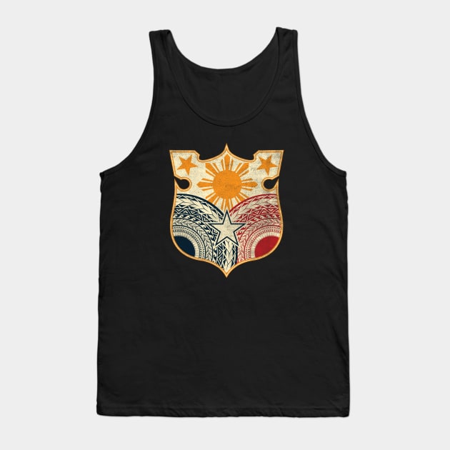 Vintage Filipino flag shirt - Filipino Heritage t shirt Tank Top by Dailygrind